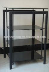 new style black glass tv stand/rack/table