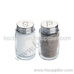 glass salt and pepper shaker