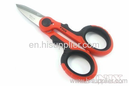 5.75" PP+TPR Plastic Grip Electricians Scissors