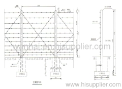 BARBED WIRE MESH FENCE