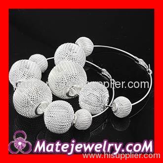 Silver Basketball Wives Mesh Earrings Cheap