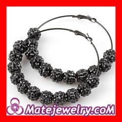 Rhinestone Basketball Wives Hoop Earrings