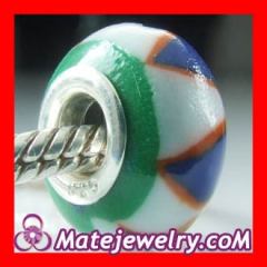 european style 925 sterling silver double cores Charm Jewelry Polymer Clay Beads