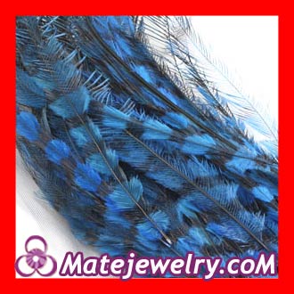 Thin Blue Dyed Bird Feather Hair Extension Wholesale