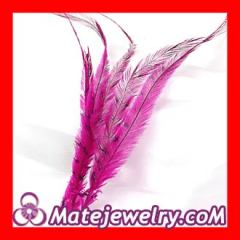 Magenta grizzly feather hair extension wholesale