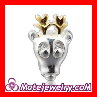 sterling silver reindeer charm