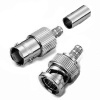 BNC Twist-on Type RG59 Connector with BNC Male Plug Jack to BNC Double Female Splutter T Adapter