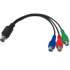 Mini DIN 8M to RCA m x 3 D-sub/VGA/USB/Video/Camera/Data Cable, Suitable for MP3 Players