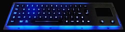 Illuminated metal keyboard integrated touchpad with 65 backlit keys