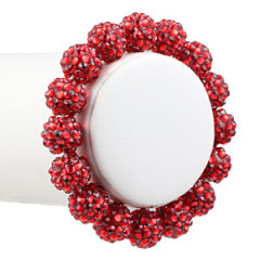 12mm Red Resin Beads Basketball Wives Bracelets Wholesale