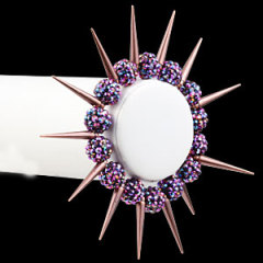 12mm Purple Resin Beads Basketball Wives Inspired Spike Bracelets Wholesale