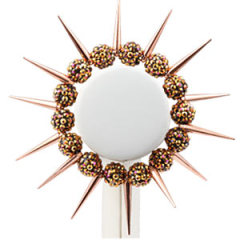 12mm gold Resin Beads Basketball Wives Inspired Spike Bracelets Wholesale