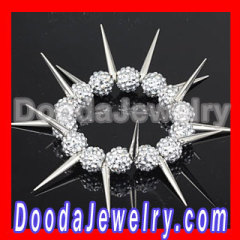 cheap Silver Resin Inspired Spike Beads Basketball Wives Bracelets Wholesale