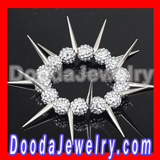 cheap Silver Resin Inspired Spike Beads Basketball Wives Bracelets Wholesale