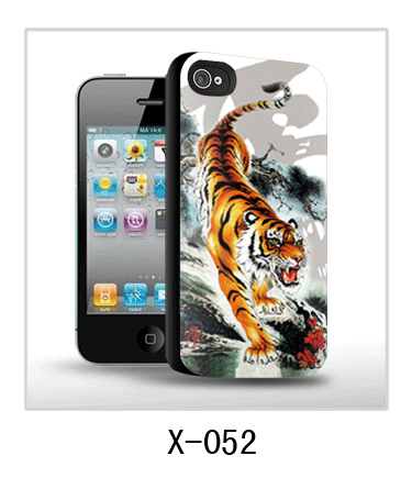 tiger 3D Iphone4 case,pc case rubber coated,3d picture,multiple colors available