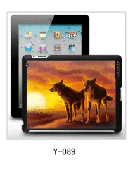 Wolf pictture 3D wolf picture iPad2/3/4 3d case,pc case rubber coated,multiple colors available