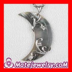 sterling silver moon pendant