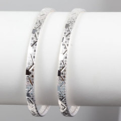 Sterling silver engraved 5mm bangle bracelet wholesale