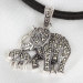 Silver thai elephant pendant