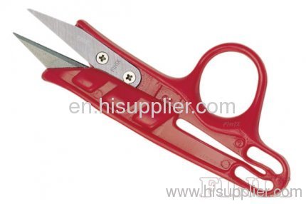 4.5" Red Color Grip with Finger Hole Thread Snip