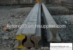 Steel heavy rail and fish plate