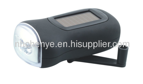 SOLAR &HAND CRANK -DYNAMO FLASH LIGHT