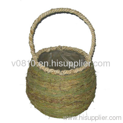 grass flower basket