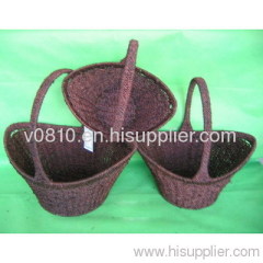 seagrass flower basket