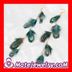 Long feather earrings wholesale