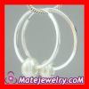 Dia 40mm Sterling Silver Hoop Earring fit european beads