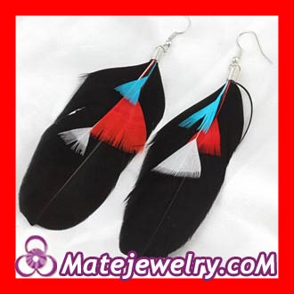 Fashion fringe feather earrings