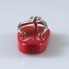 Sterling Silver Red Coral Slipper Pendant