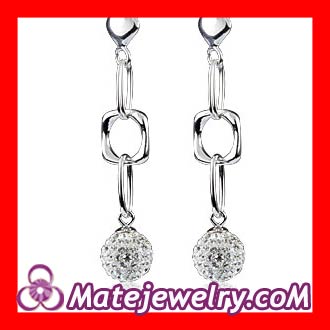 sterling silver crystal chandelier earrings