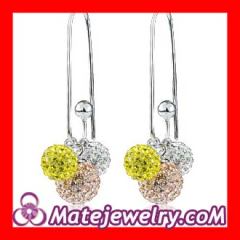 Czech Crystal Ball Sterling Silver Hook Earrings Wholesale