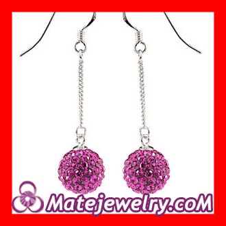 Crystal ball drop earrings