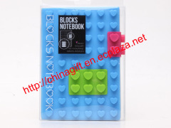 Valentine's Day Heart Lego Notebook