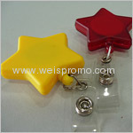 Star shape plastic case badge holders