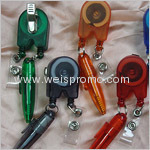 Plastic Badge Holder with ball pen