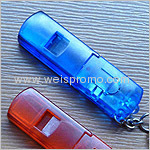 Promotion led keyring with whistle