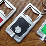 Keychain LED light with bottle opener