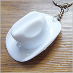 hat shape mini LED flash light keychains