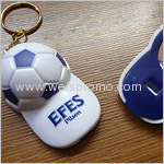 Promotion Football shape bottle opener with keychain