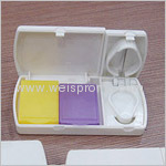 Promotion Plastic Pill box with cutter