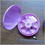 Rotational plastic pill box