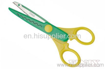 Safety Twin Color Plastic Grip Craft Scissors