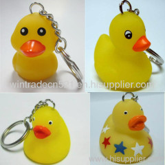 Flashing Small Yellow Duck Key ring