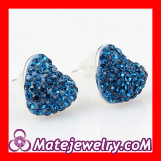 Swarovski heartt stud earrings