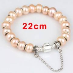 22cm Freshwater Pearl Silver Snake Bracelet Wholesale