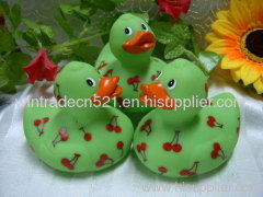 Cherry green bath duck kids rubber duck