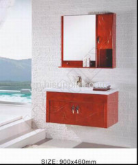 Oak contemporary bathroom cabinets